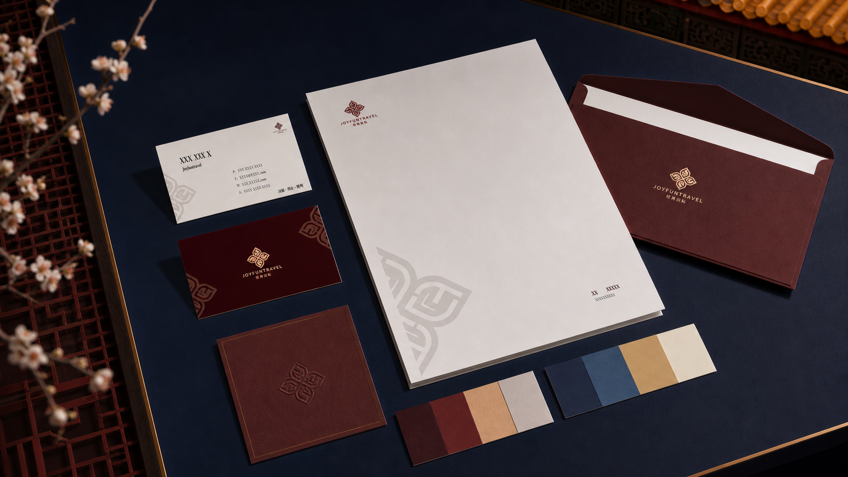 Joyfuntravel stationery, materials and colour system