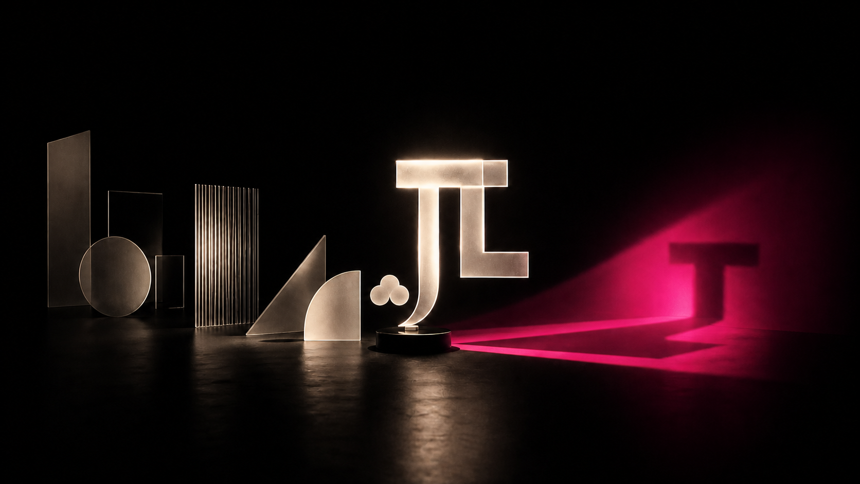 JL Digital official icon rendered as an illuminated sculpture